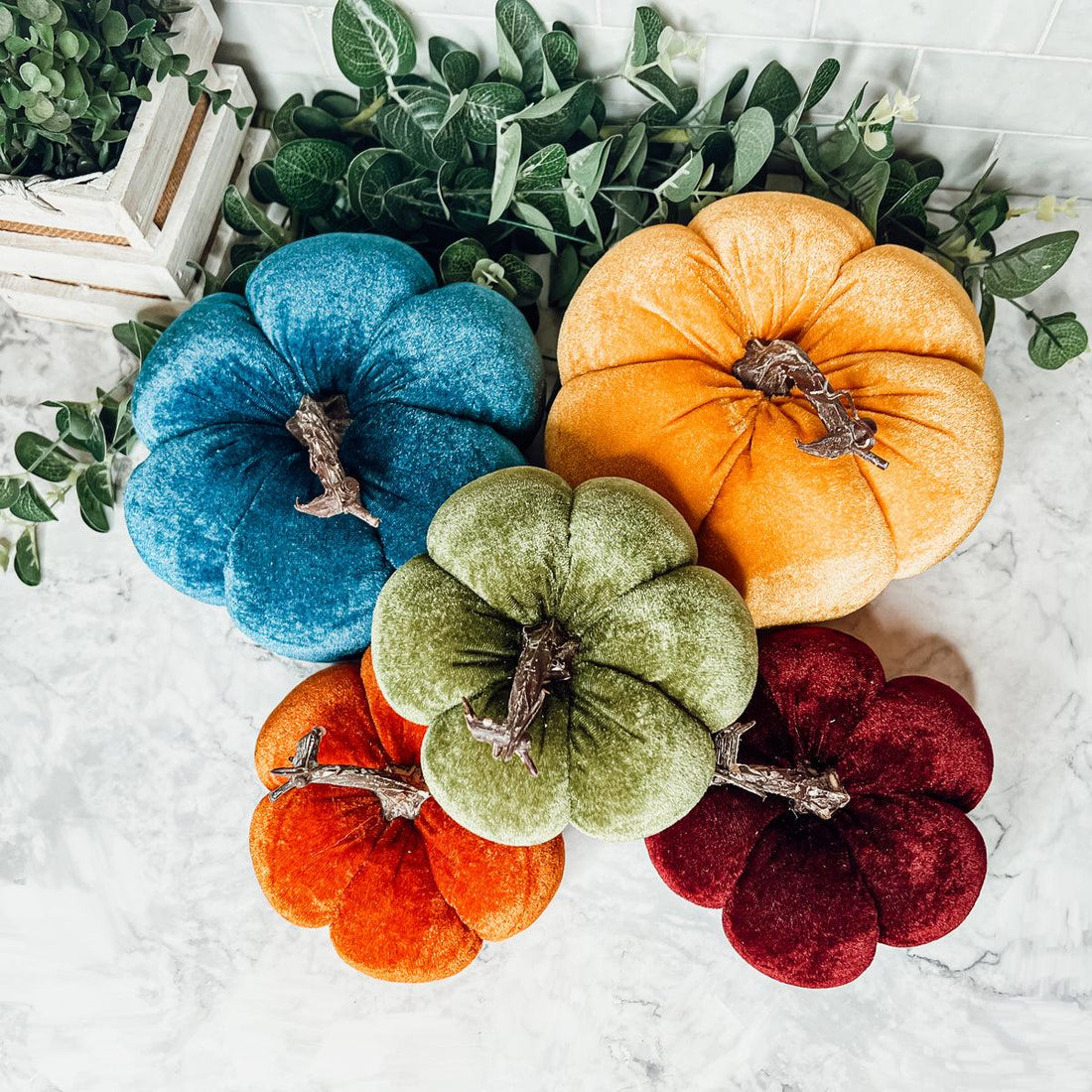 Jewel-Tone Velvet Pumpkins — alternate product view 2
