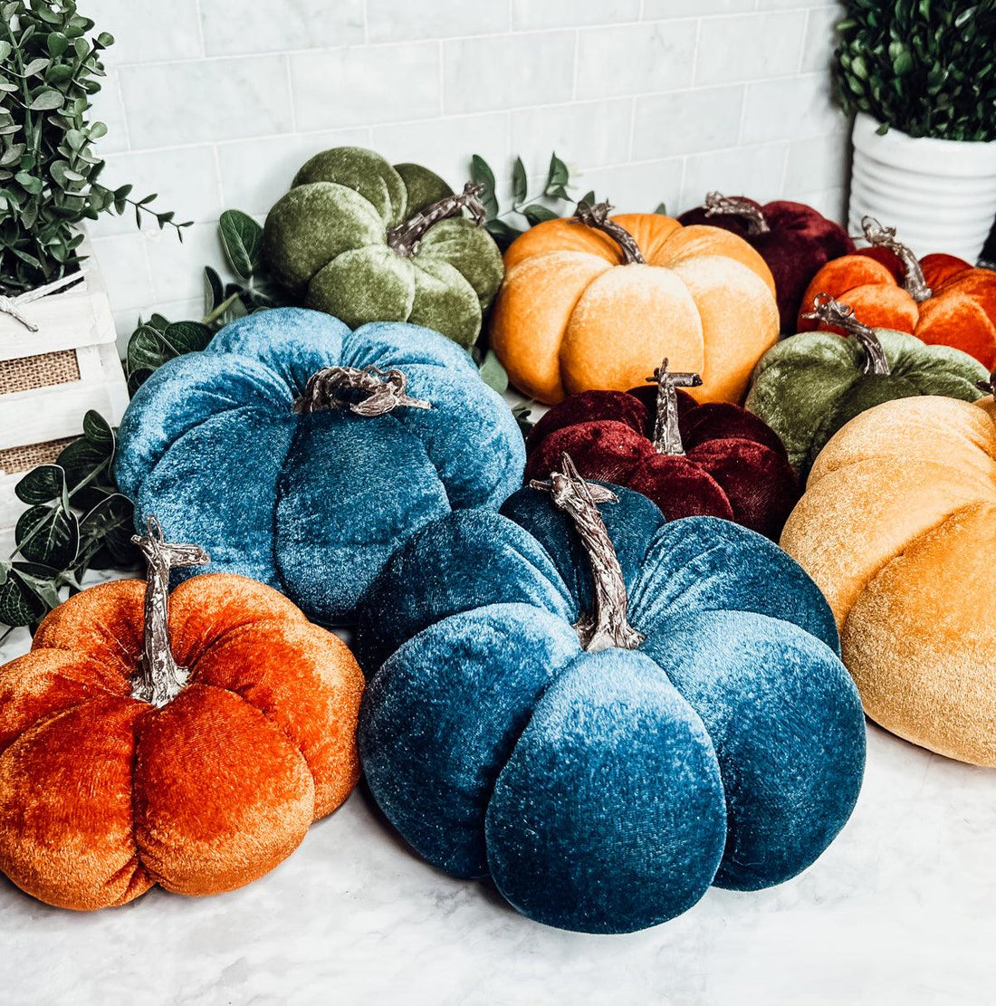 Jewel-Tone Velvet Pumpkins — alternate product view 3