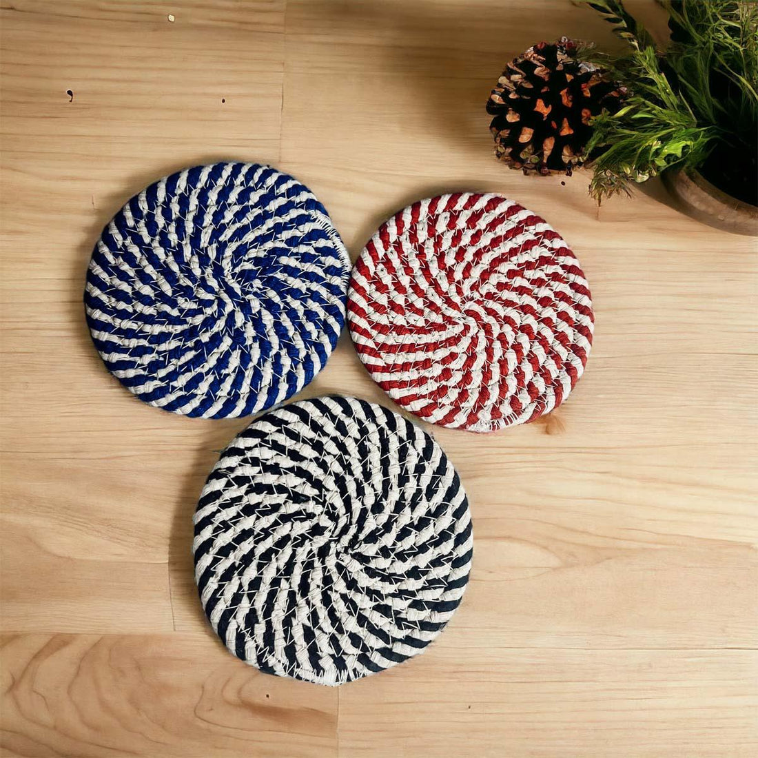 Blue Braided Coasters — alternate product view 28