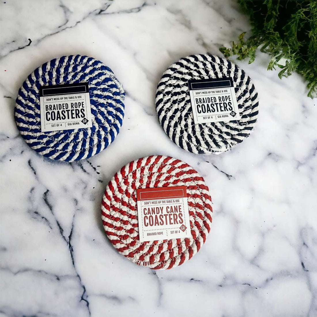Blue Braided Coasters — alternate product view 33