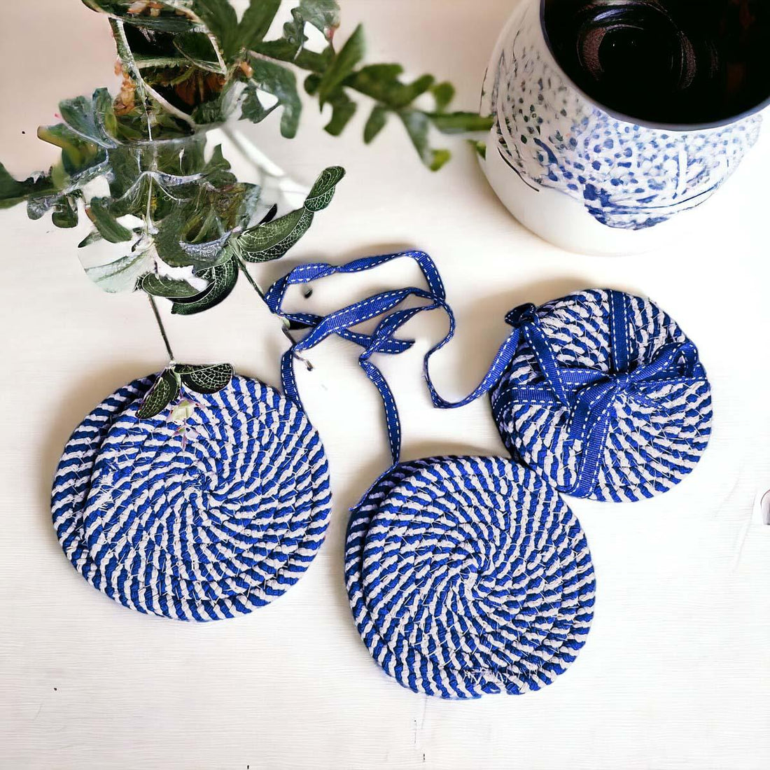 Blue Braided Coasters — alternate product view 15