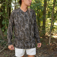 Combat Waterfowl 3 Button Henley Mossy Oak Bottomland Camo view 3