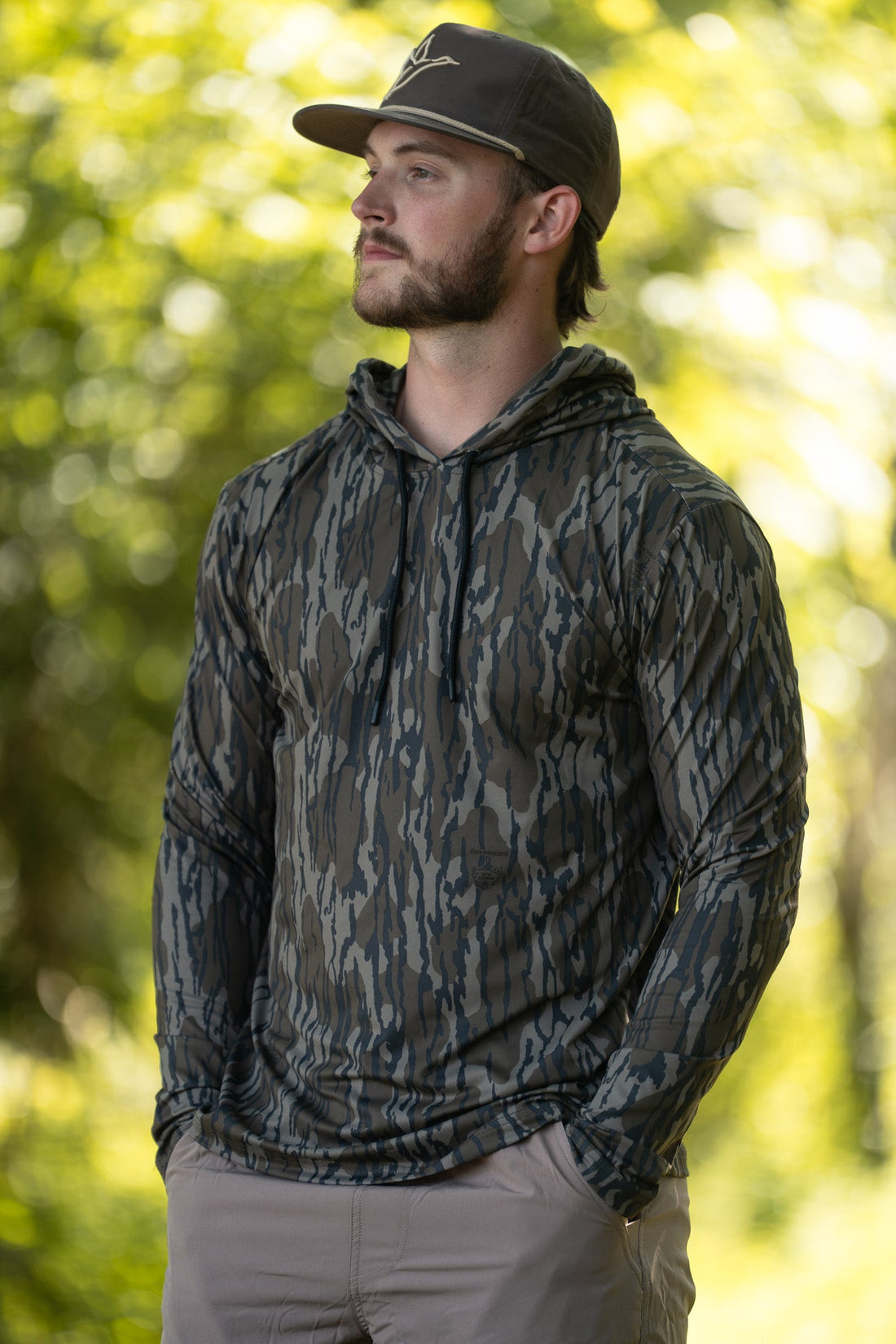 Combat Waterfowl Lightweight Performance Hoodie in Mossy Oak Bottomland Camo