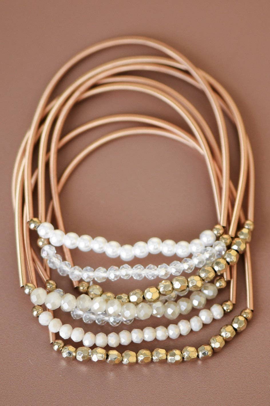 Stacked Without Trying | Guitar String Coil Bracelet Set