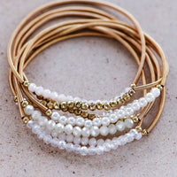 Stacked Without Trying | Guitar String Coil Bracelet Set