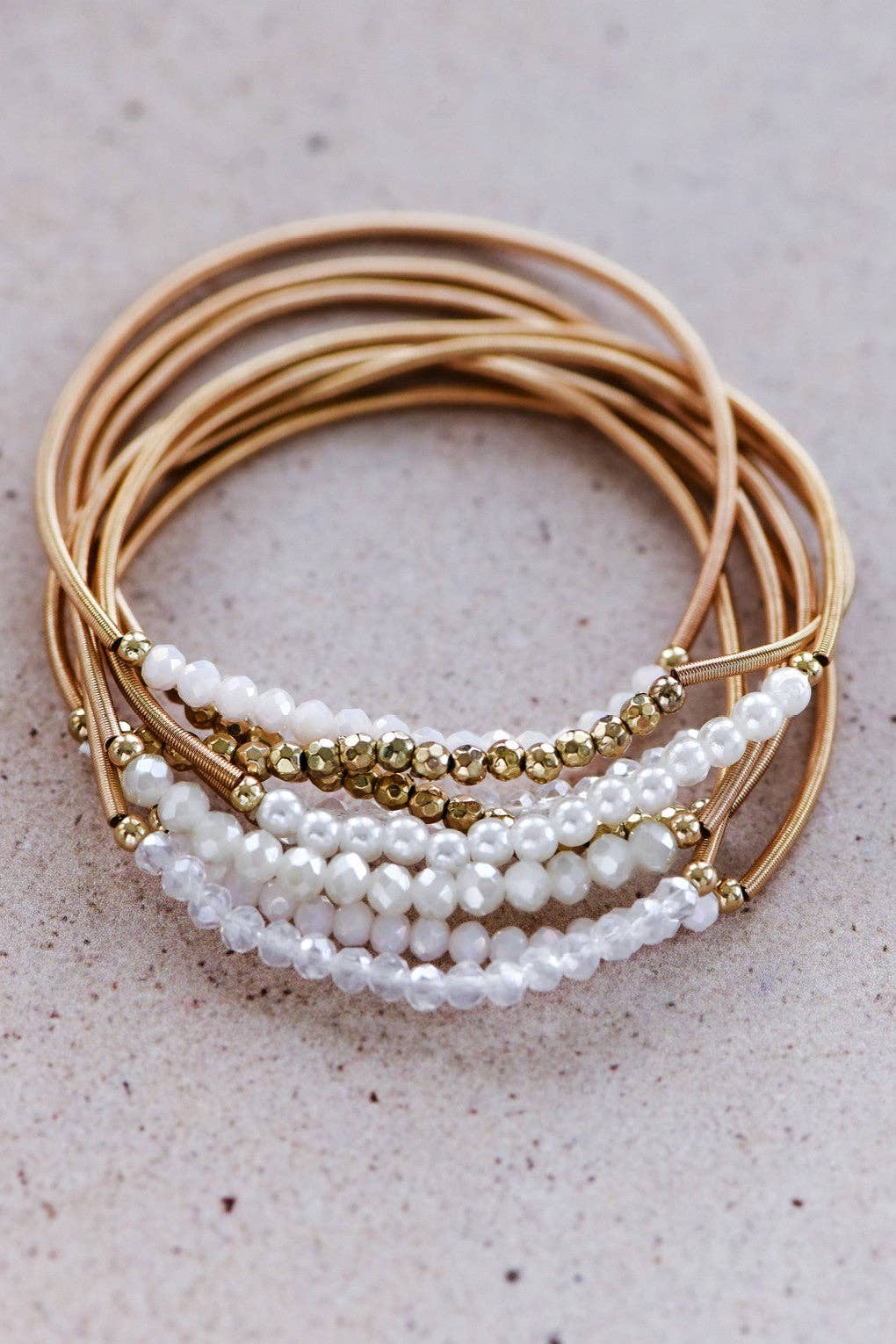 Stacked Without Trying | Guitar String Coil Bracelet Set