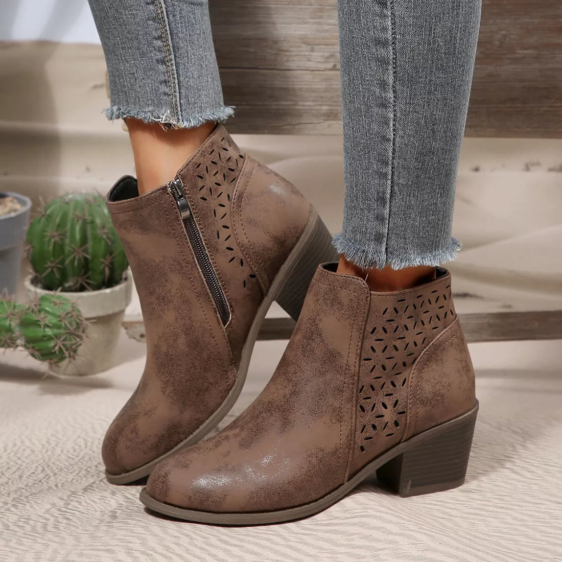 Block-Heel Ankle Boots — alternate product view 4