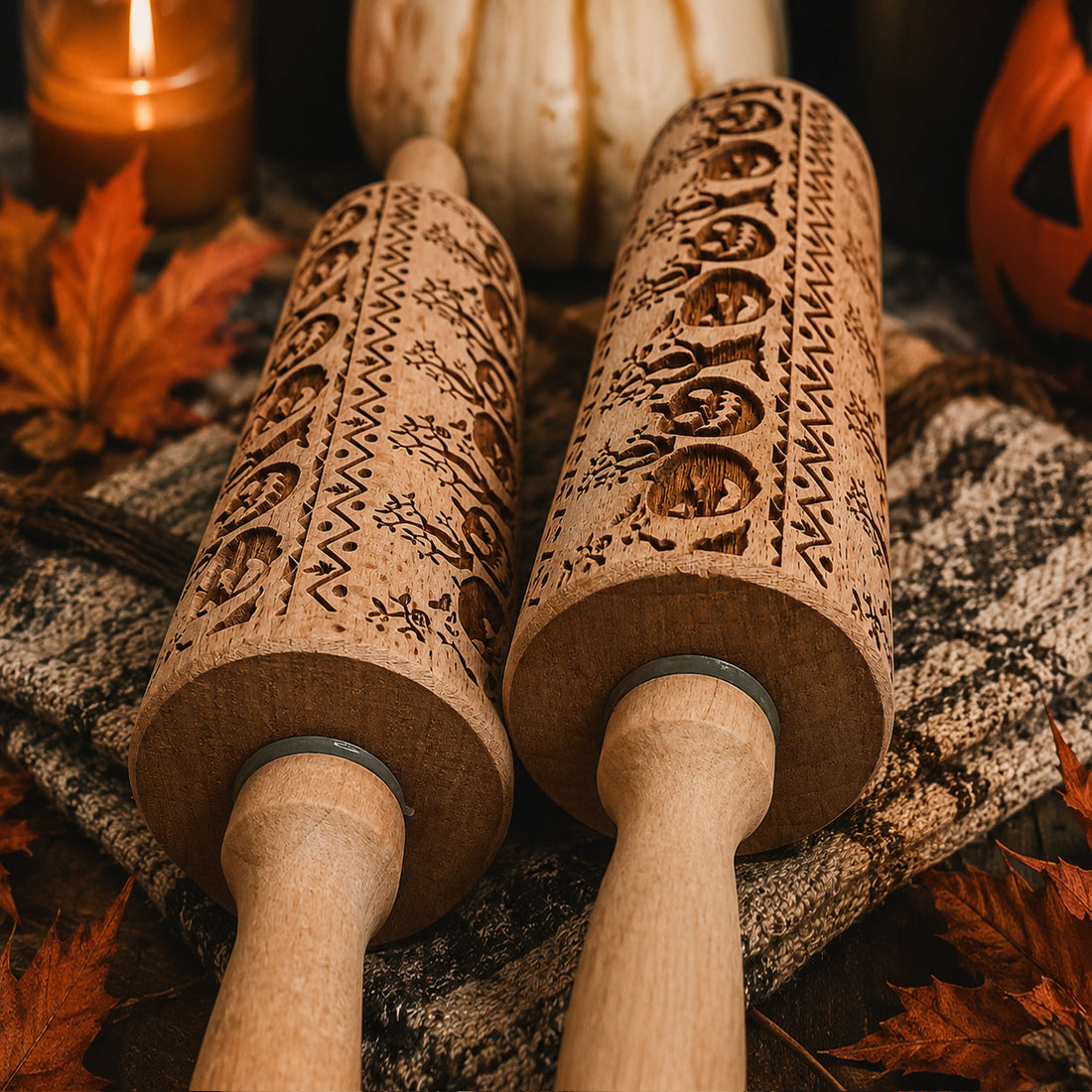 Embossed Halloween Rolling Pin — alternate product view 4