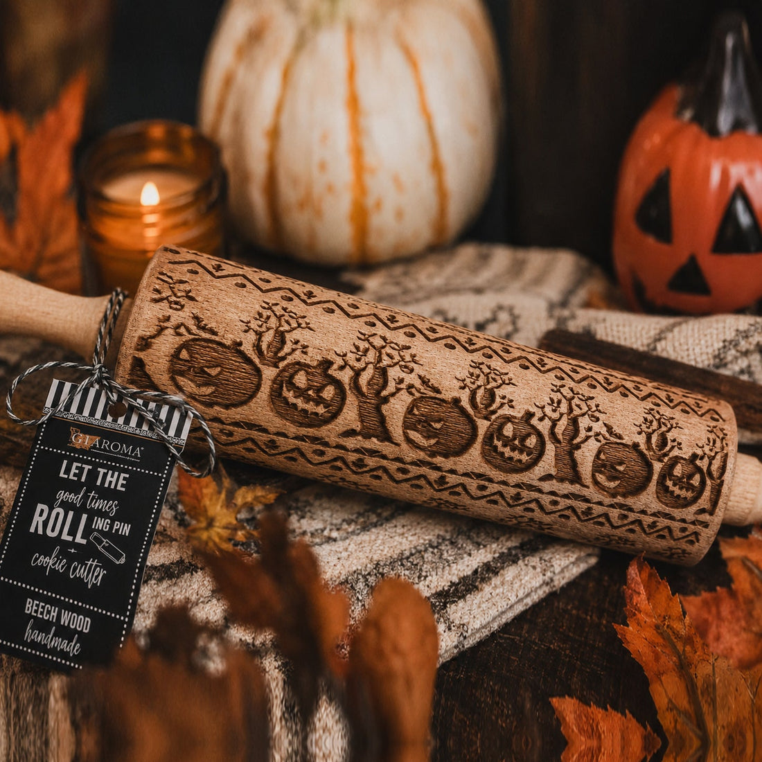 Embossed Halloween Rolling Pin — alternate product view 7
