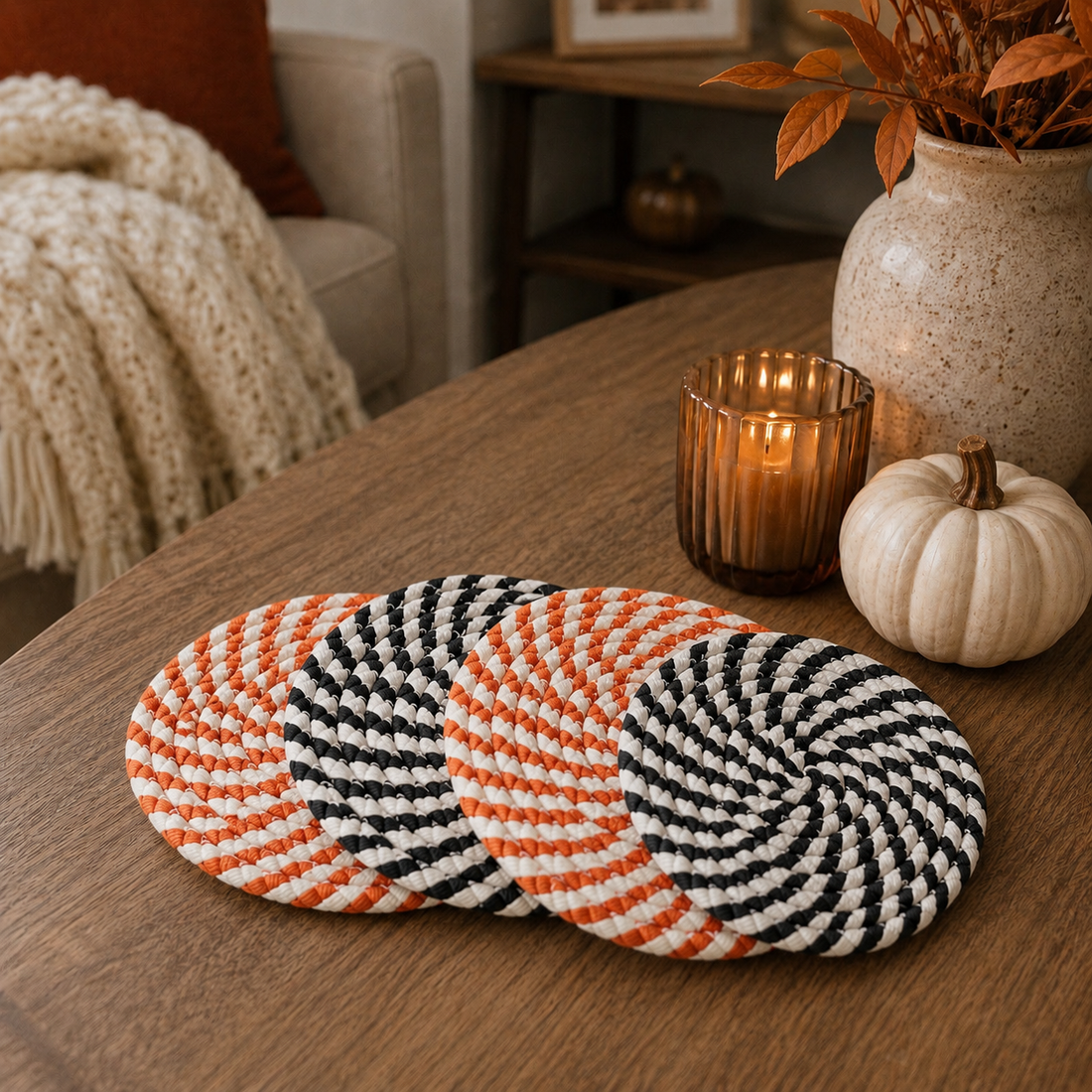 Fall Braided Coaster Set — alternate product view 6