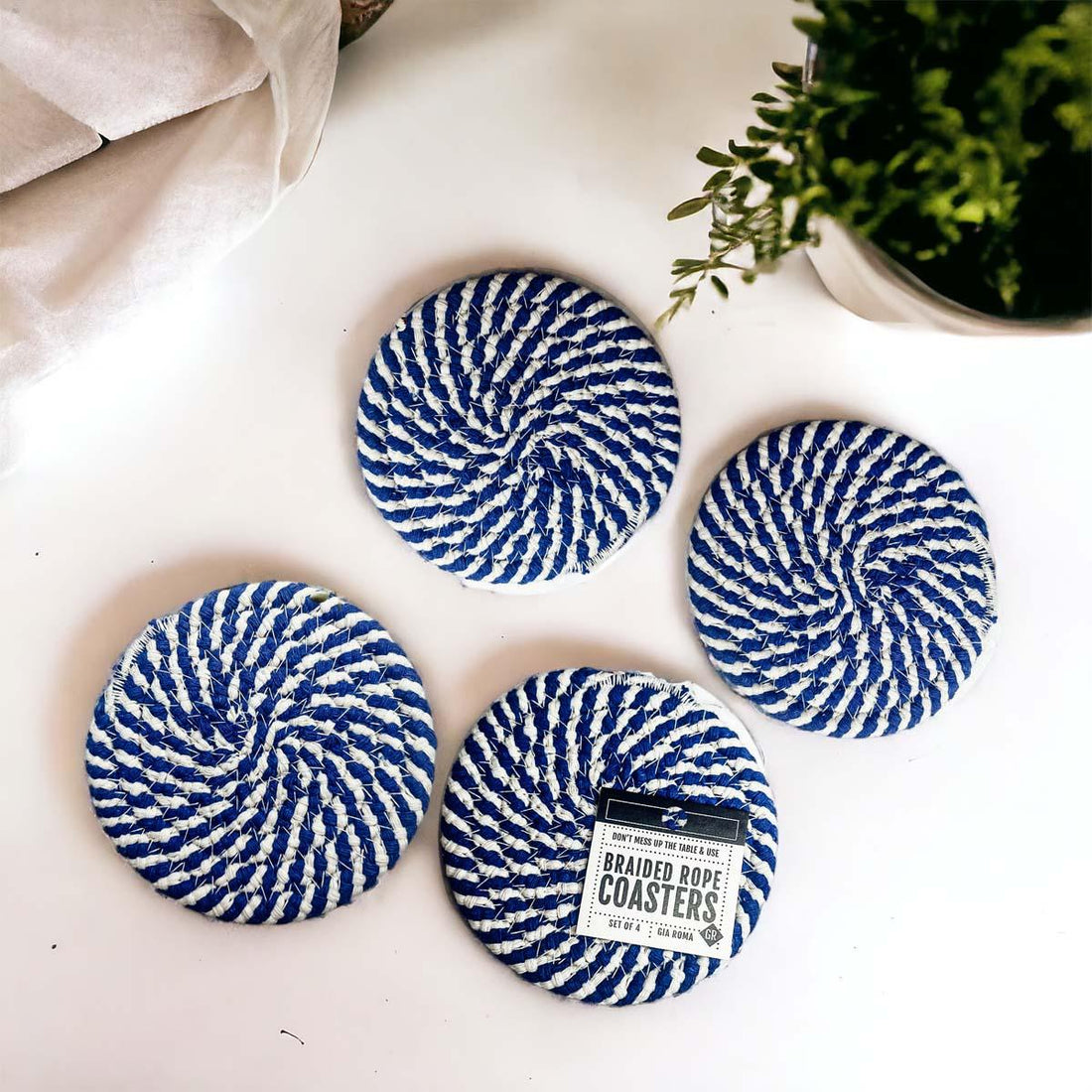Blue Braided Coasters — alternate product view 29