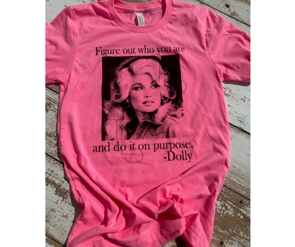 Do It On Purpose Dolly Tee in Hot Pink