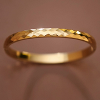 Hammered Gold Hinged Bangle