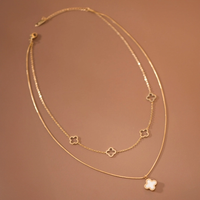 Reversible Clover Layered Necklace