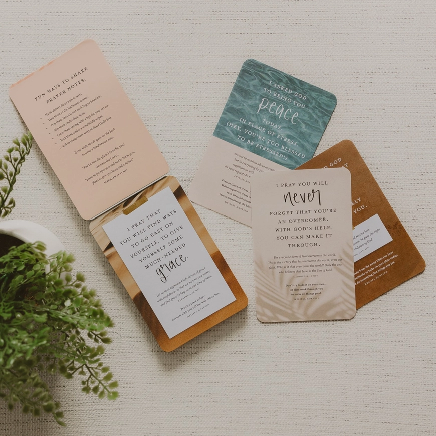 Sample tear-away prayer notes from Prayers to Share