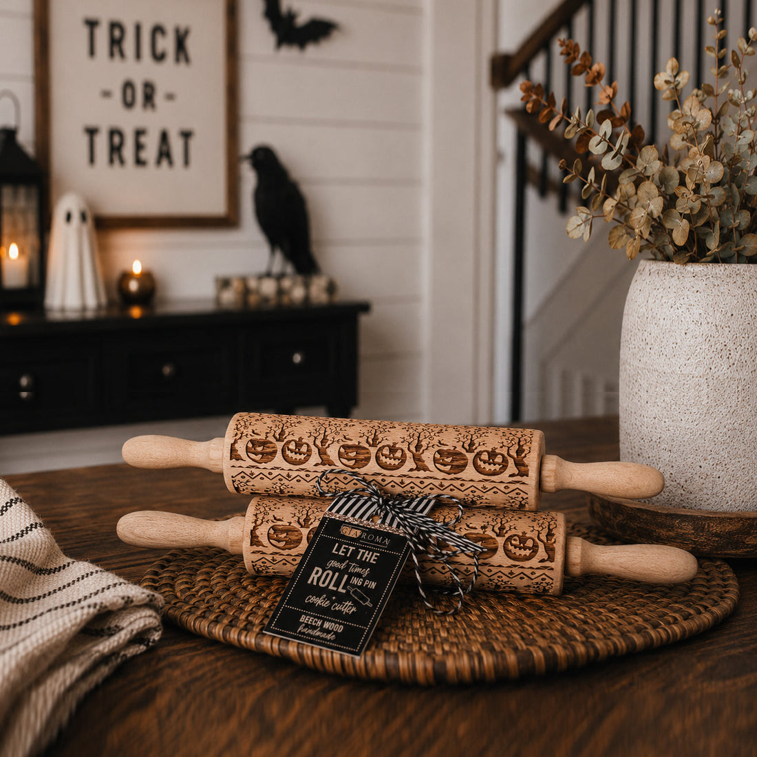 Embossed Halloween Rolling Pin — alternate product view 12