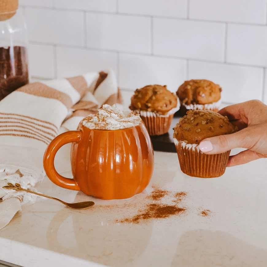 Burnt Orange 19 oz Pumpkin Mug