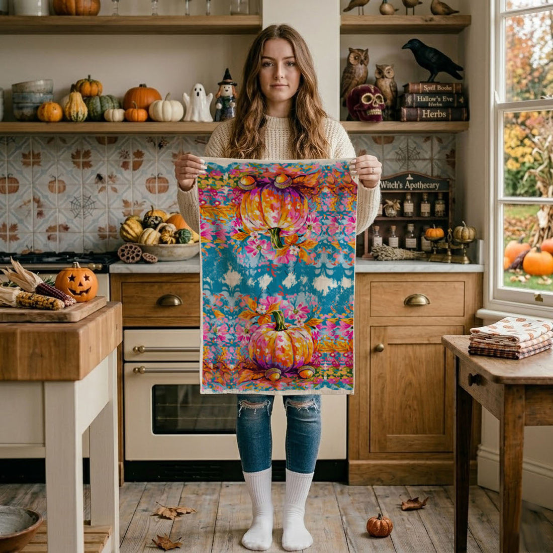 Painted Pumpkin Towel — alternate product view 27
