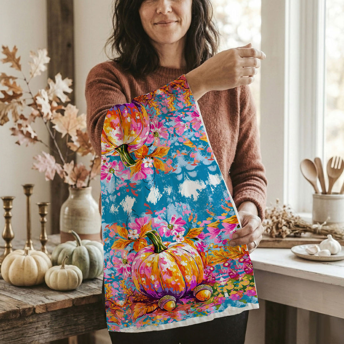 Painted Pumpkin Towel — alternate product view 7