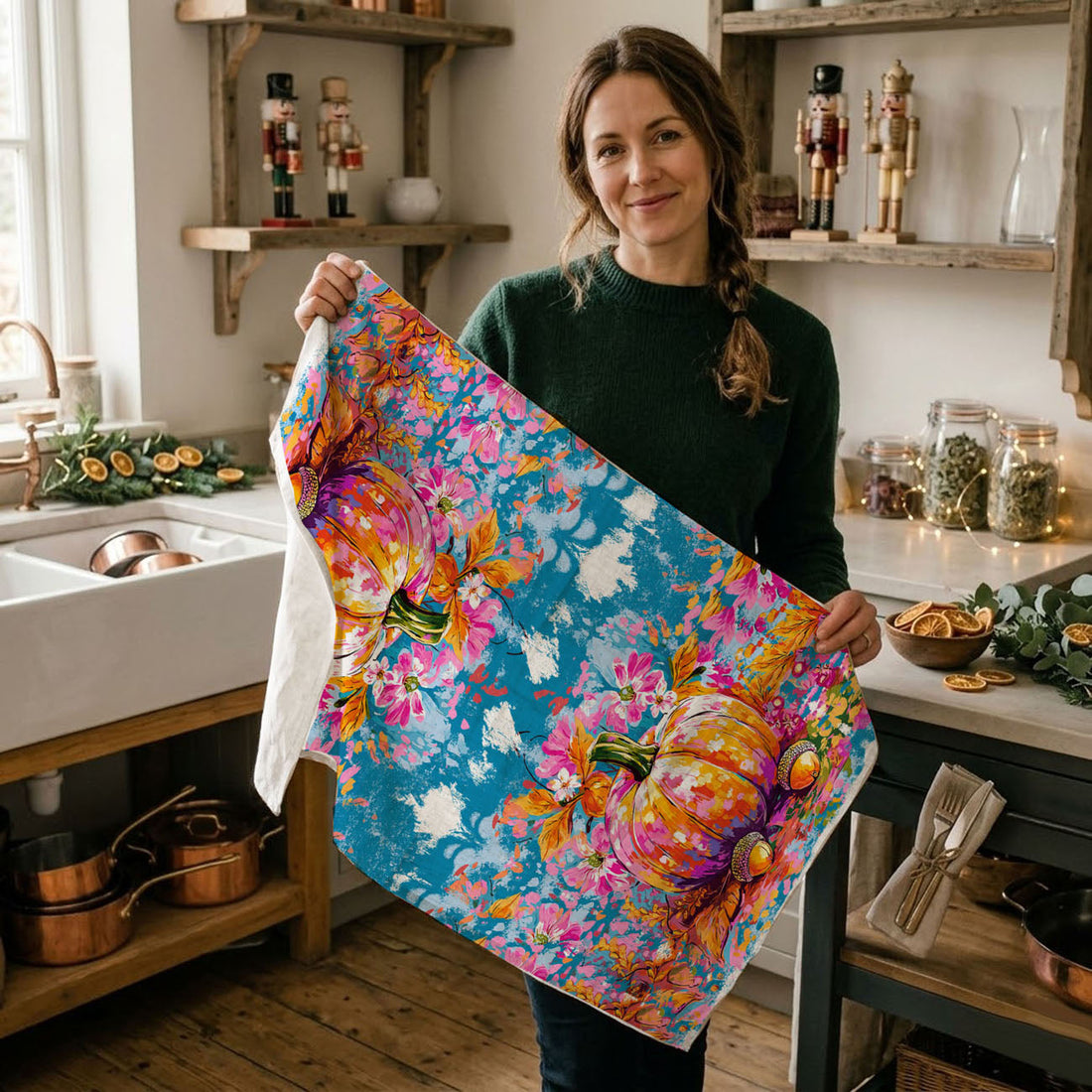Painted Pumpkin Towel — alternate product view 3