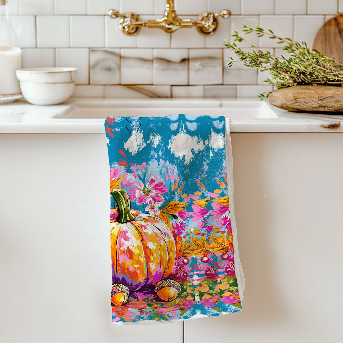 Painted Pumpkin Towel — alternate product view 19
