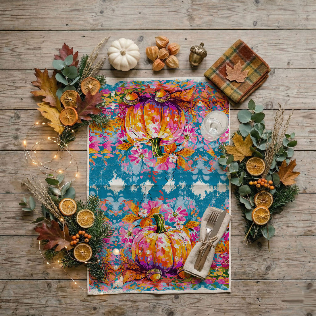 Painted Pumpkin Towel — alternate product view 2