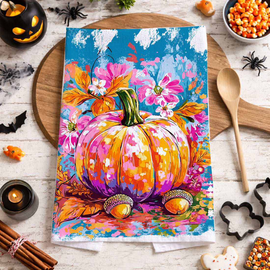 Painted Pumpkin Towel — alternate product view 9