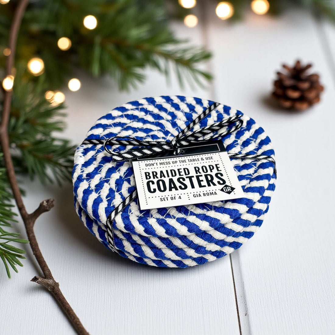 Blue Braided Coasters — alternate product view 16