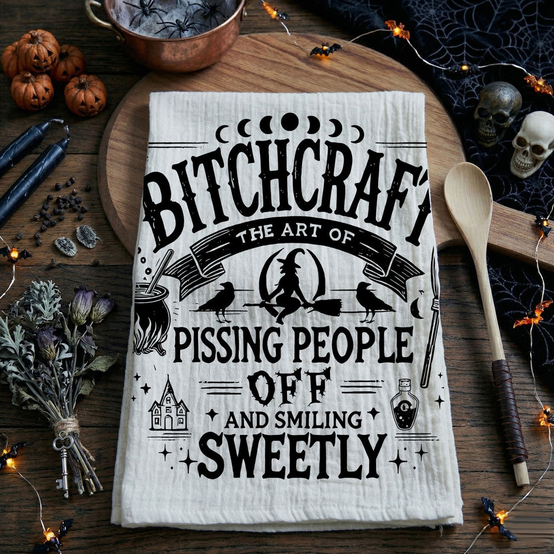 Double-Sided Witch Towel — alternate product view 2