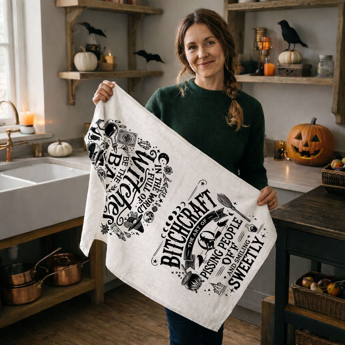 Double-Sided Witch Towel — alternate product view 5